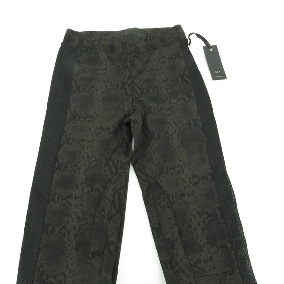 Dex Womens Black Mesh Paneled Snake-Print Leggings Small NWT $59 - Picture 4 of 4